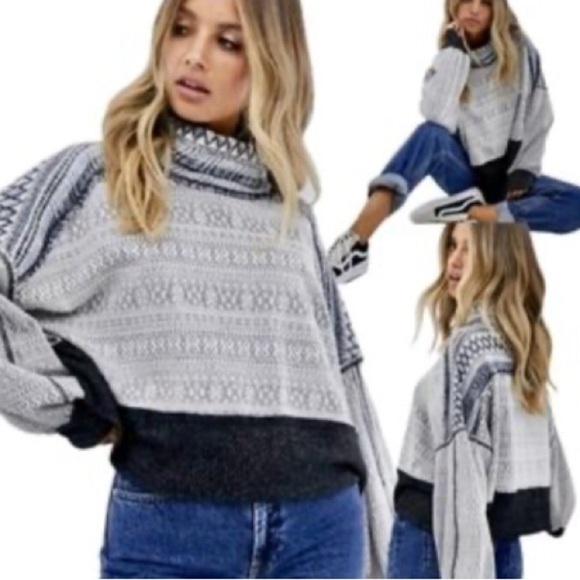 Free People At The Lodge Turtleneck Sweater Small EUC - Picture 1 of 15
